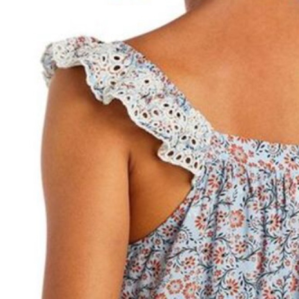 Fever Floral Spring/Summer Ruffle Top Multi Sizes NWT - Picture 5 of 10